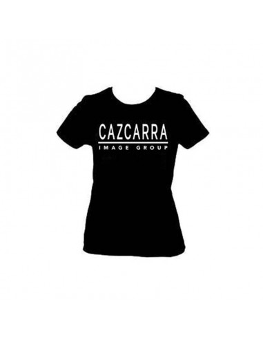 Camiseta Cazcarra negra (mujer)